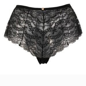 NWT VERSACE BAROCCO LACE DETAIL HIGH WAISTED BRIEFS sz Small